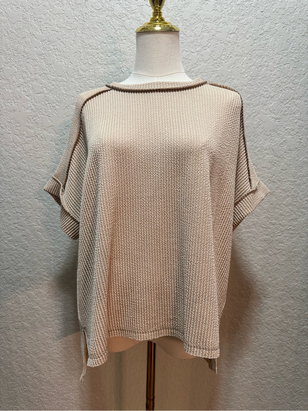 Zenana Beige Oversized Top
